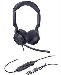 Yealink UH44 Dual Teams USB-C/A Microsoft Certified Teams USB Wired HeadsetDual Noise-Canceling Microphones 35mmSpeaker Busylight Leather Ear Cushions - Image 3