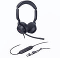 Yealink UH44 Dual UC USB-C/A Unified  Communications USB Wired Headset Dual Noise-Canceling Microphones 35mmSpeaker Busylight Leather Ear Cushions - Image 1