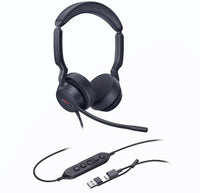 Yealink UH44 Dual UC USB-C/A Unified  Communications USB Wired Headset Dual Noise-Canceling Microphones 35mmSpeaker Busylight Leather Ear Cushions - Image 1