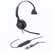 Yealink UH44 Mono Teams USB-C/A Microsoft Certified USB Wired Headset, Dual Noise-Canceling Microphones, 35mm Speaker, Busylight Leather Ear Cushions - Image 5