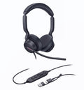 Yealink UH46 Dual UC USB-C/A Unified  Communications  USB  Wired  Headset 3-Noise-Canceling Microphones 35mm Speaker Busylight Leather Controller - Image 1