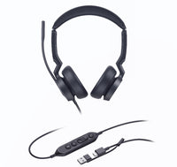 Yealink UH46 Dual UC USB-C/A Unified  Communications  USB  Wired  Headset 3-Noise-Canceling Microphones 35mm Speaker Busylight Leather Controller - Image 2