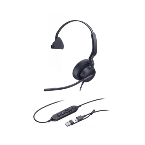 Yealink UH46 Mono C/A, premium single-ear USB headset, Lightweight, 3-microphone array, Acoustic Shield 3.0 - Image 4