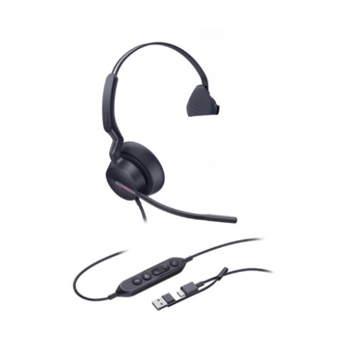 Yealink UH46 Mono C/A, premium single-ear USB headset, Lightweight, 3-microphone array, Acoustic Shield 3.0 - Image 2