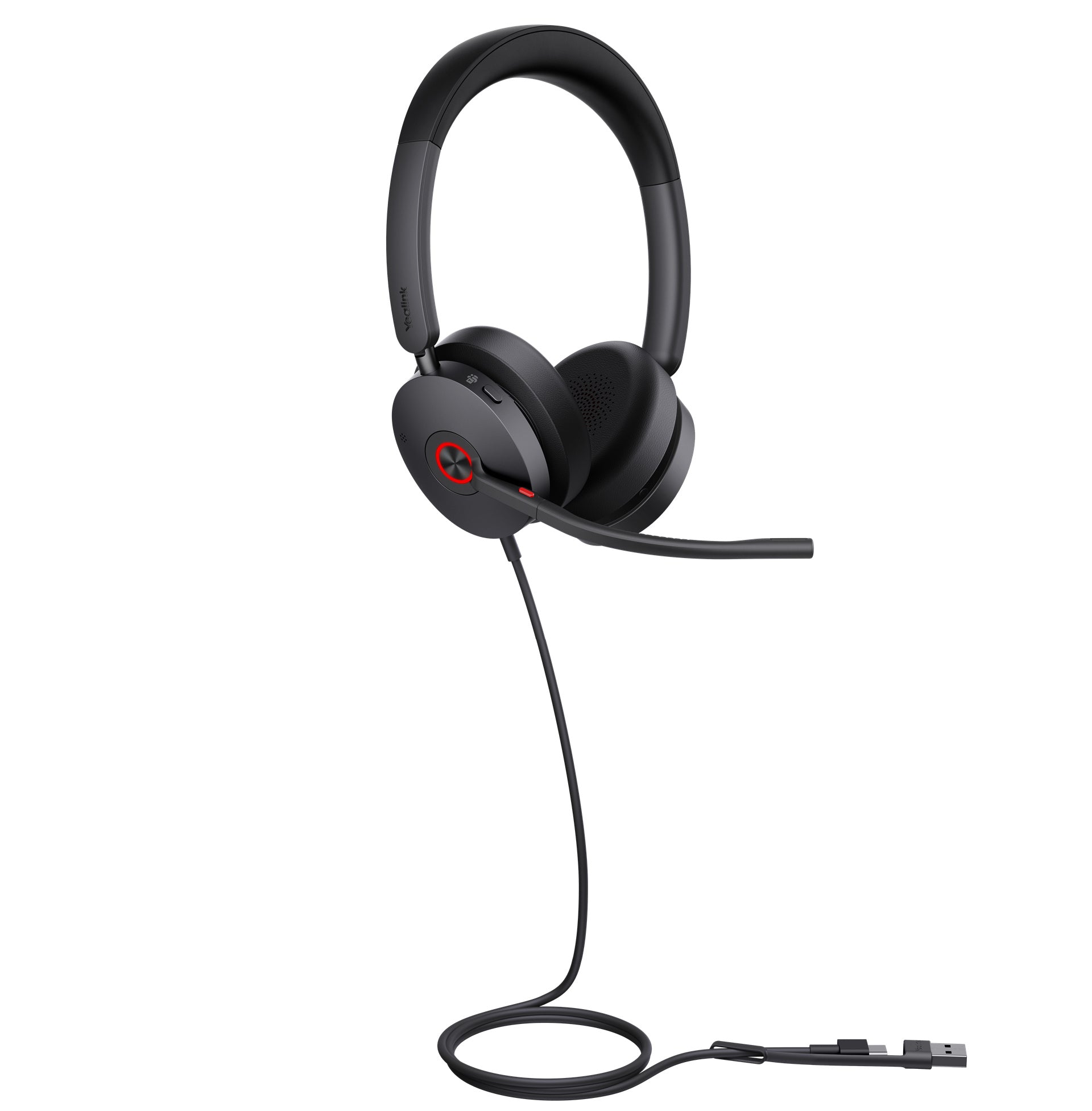 Yealink UH48 Teams USB Wired Headset Hybrid Active Noise Cancellation, Four-Microphone Noise-canceling Technology,  Swift Plug & Play All-Day Comfort - Image 2