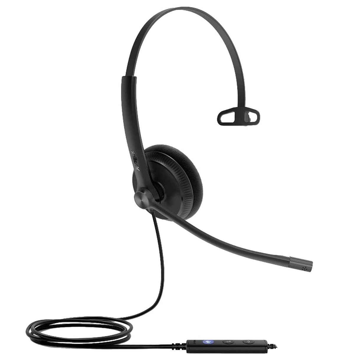 Yealink UHM341 Wideband 3.5mm Mono Headset, Leather Ear Cushion, HD Voice Quality, For Yealink IP Phones, Controller Not Included - Image 1