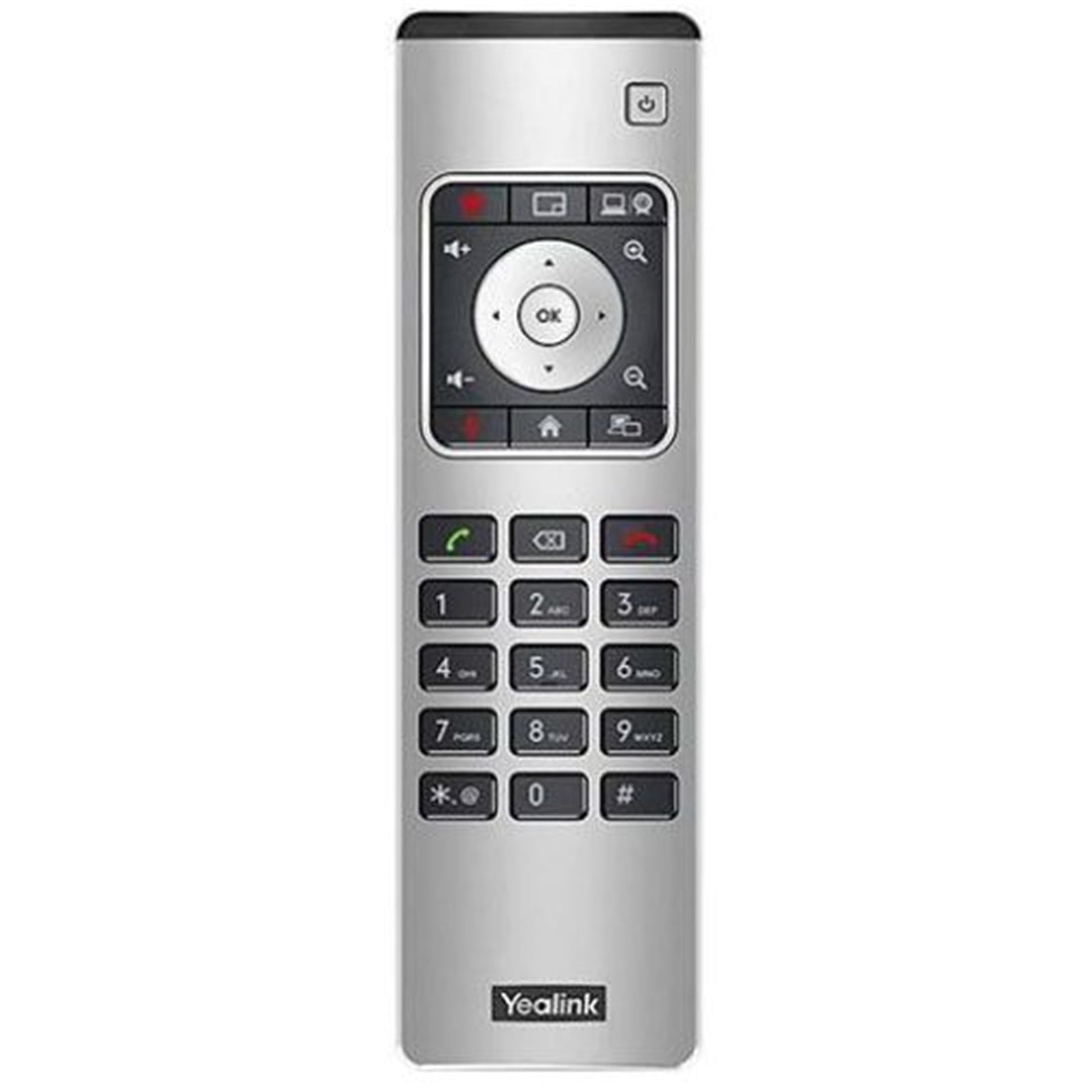 Yealink VCR11 remote control, MVC room systems, MeetingBar A20 A30 A40, camera PTZ, camera presets, mute, volume, call control, keypad - Image 1