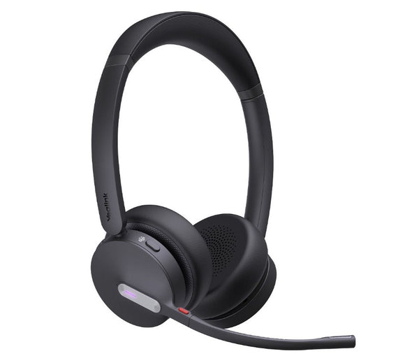 Yealink WH64 Dual Teams DECT Wireless Headset, DECT & Bluetooth Wireless, Busylight, 3-Mic Noise Cancellation, Charging Stands, Carrying Bag