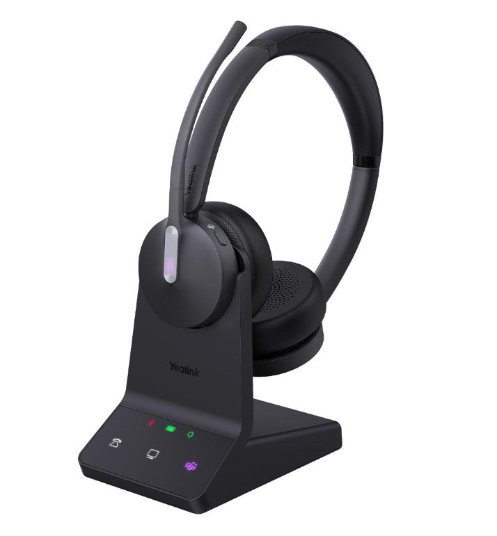 Yealink WH64 Dual Teams DECT Wireless Headset, DECT & Bluetooth Wireless, Busylight, 3-Mic Noise Cancellation, Charging Stands, Carrying Bag - Image 1