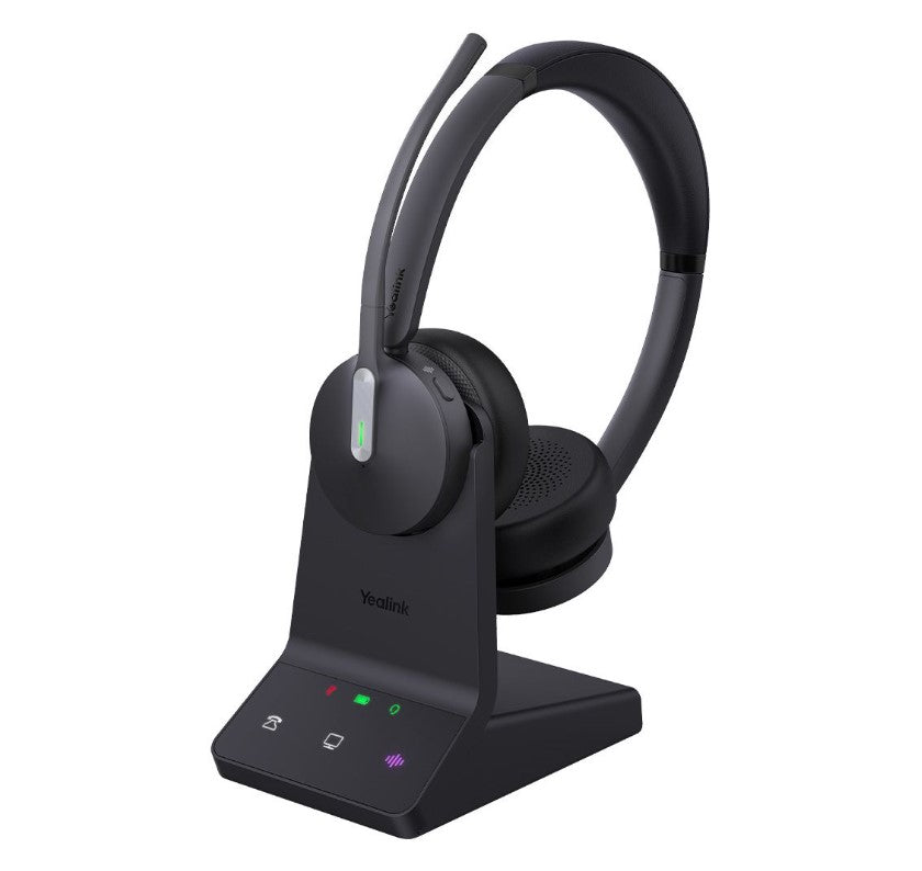 Yealink WH64 Dual UC DECT Wireless Headset, DECT & Bluetooth Wireless Technology,3-Mic Noise Cancellation,UC Certified, Charging Stands, Carrying Bag - Image 1