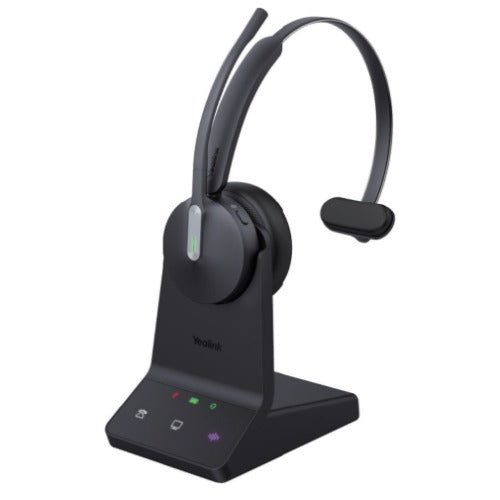 Yealink WH64 Hybrid Mono with Charging Stand, enhanced noise‑cancelling microphone technology, dual connectivity, UC platforms, VoIP desk phones, and - Image 2