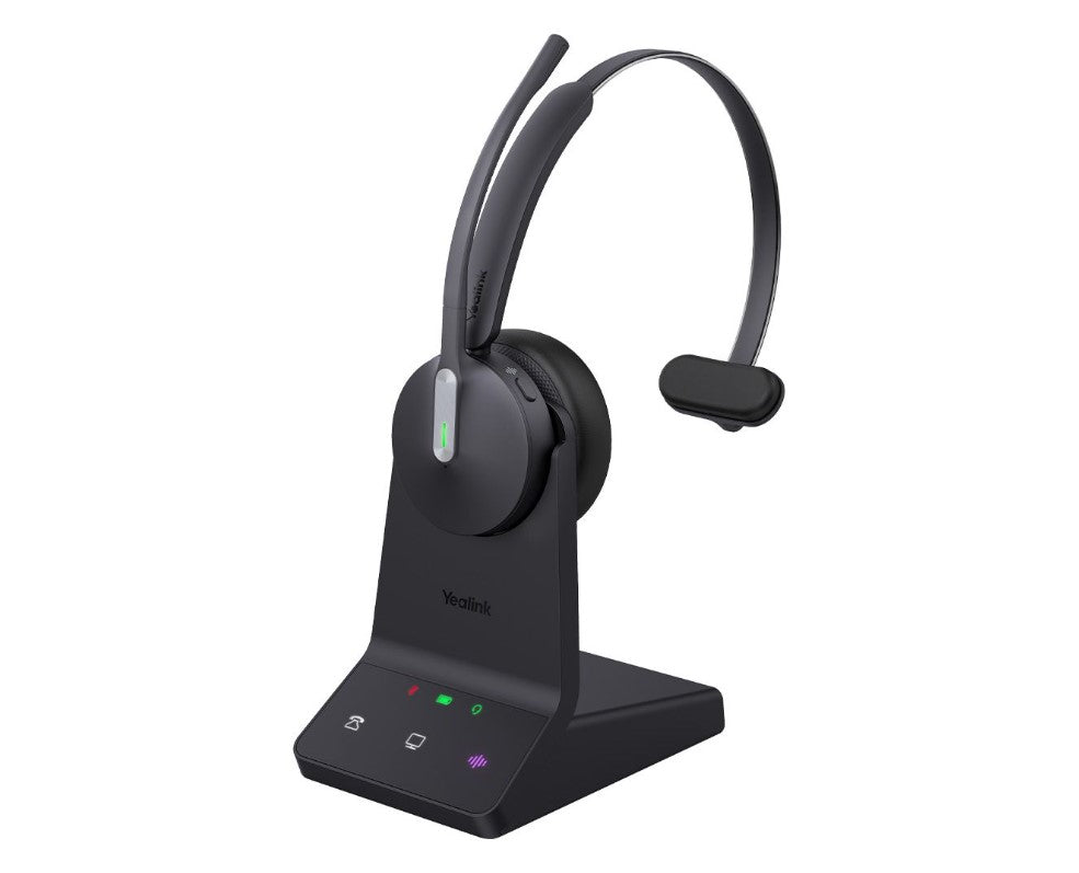 Yealink WH64 Mono Teams DECT Wireless Headset, DECT & Bluetooth Wireless Technology, 3-Mic Noise Cancellation, Charging Stands, Carrying Bag - Image 1