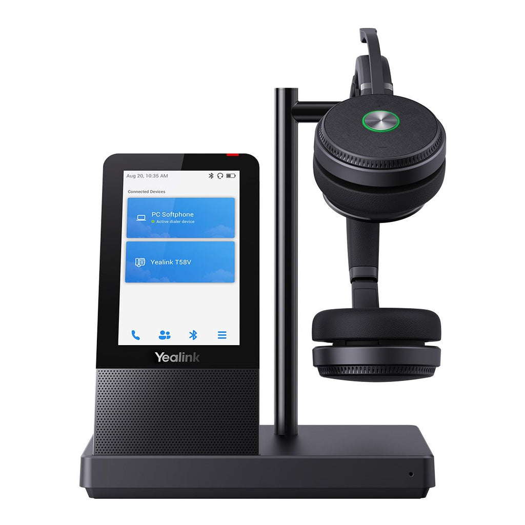 Yealink WH66 Dual UC DECT Wireless Headset,UC Workstation,HDVoice, 2-Mic Noise Cancellation&330° Adjustable, Leather Ear Cushions,Teams&Zoom Certified - Image 1