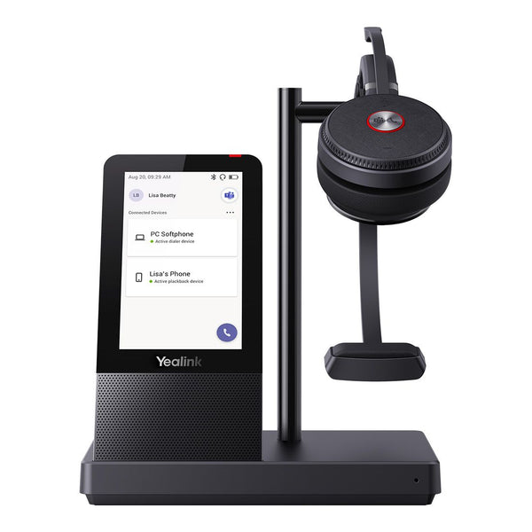 Yealink WH66 Mono Teams DECT Wireless Headset, UC Workstation, HD Voice, 2-Mic Noise Cancellation&330° Adjustable, Leather Ear Cushions, Zoom