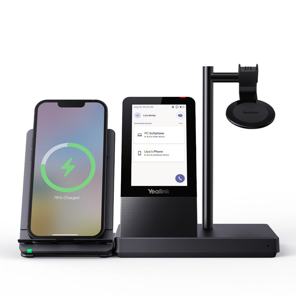 Yealink WH66 Mono Teams DECT Wireless Headset, UC Workstation, HD Voice, 2-Mic Noise Cancellation&330° Adjustable, Leather Ear Cushions, Zoom - Image 4