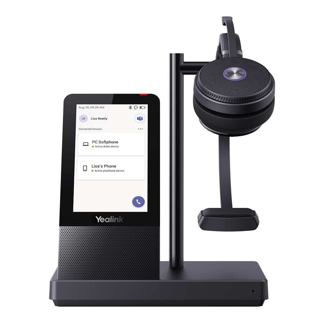 Yealink WH66 Mono Teams DECT Wireless Headset, UC Workstation, HD Voice, 2-Mic Noise Cancellation&330° Adjustable, Leather Ear Cushions, Zoom - Image 1