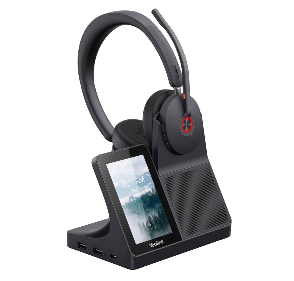 Yealink WH68 DECT + Bluetooth dual-mode, USB-A, USB-C, wireless headset workstation, noise-cancelling headset, touchscreen hub - speakerphone - Image 3