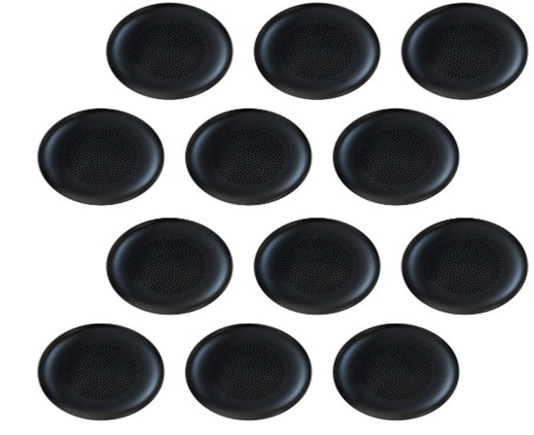 Yealink YHA-LEC New Version 3311060 Replacement Leather Ear Cushion for WH62 & WH66, Black, 12 PCS, not compatible with UH36/YHS36 - Image 1