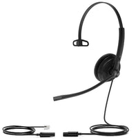 Yealink YHS34 Mono Wired Headset with QD to RJ Port, Wideband Noise-Canceling Headset, Monaural Ear, RJ9, QD Cord, Leather Ear Piece, Hearing Protecti - Image 3