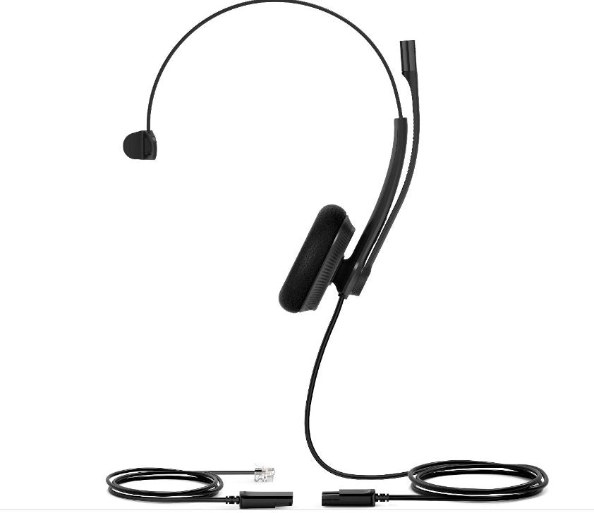 Yealink YHS34 Mono Wired Headset with QD to RJ Port, Wideband Noise-Canceling Headset, Monaural Ear, RJ9, QD Cord, Leather Ear Piece, Hearing Protecti - Image 4