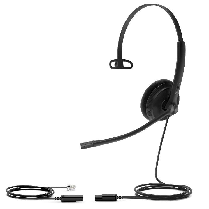 Yealink YHS34 Lite Mono Wired Headset with QD to RJ Port, Wideband Noise-Canceling Headset, Monaural Ear, RJ9, QD Cord, Foamy Ear Cushion - Image 3