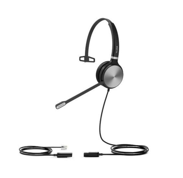 Yealink YHS36 Mono, Wideband Headset for IP phone, Monaural Ear, RJ9 Headset Jack, Noise-canceling Microphone, Hearing Protection, Leather Ear Cushion - Image 1