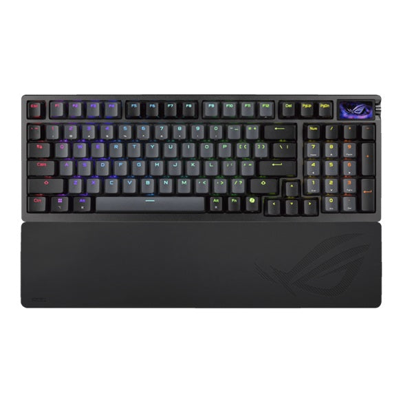 ASUS ROG AZOTH 96 HE LITE BLACK Gaming Keyboard, ROG HFX V2 magnetic switches, USB-C/2.4GHz/Bluetooth 5, RGB Aura Sync, 8000Hz, programmable keys - Image 1