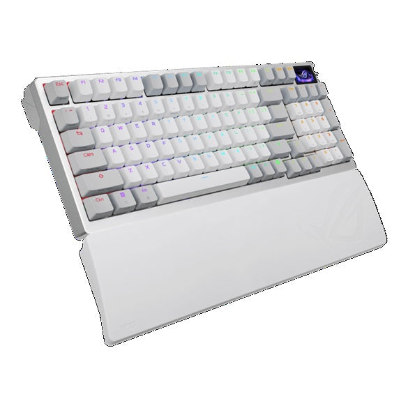 ASUS ROG AZOTH 96 HE LITE WHITE Gaming Keyboard, ROG HFX V2 magnetic switches, USB-C/2.4GHz/Bluetooth 5, RGB Aura Sync, 8000Hz, programmable keys - Image 2
