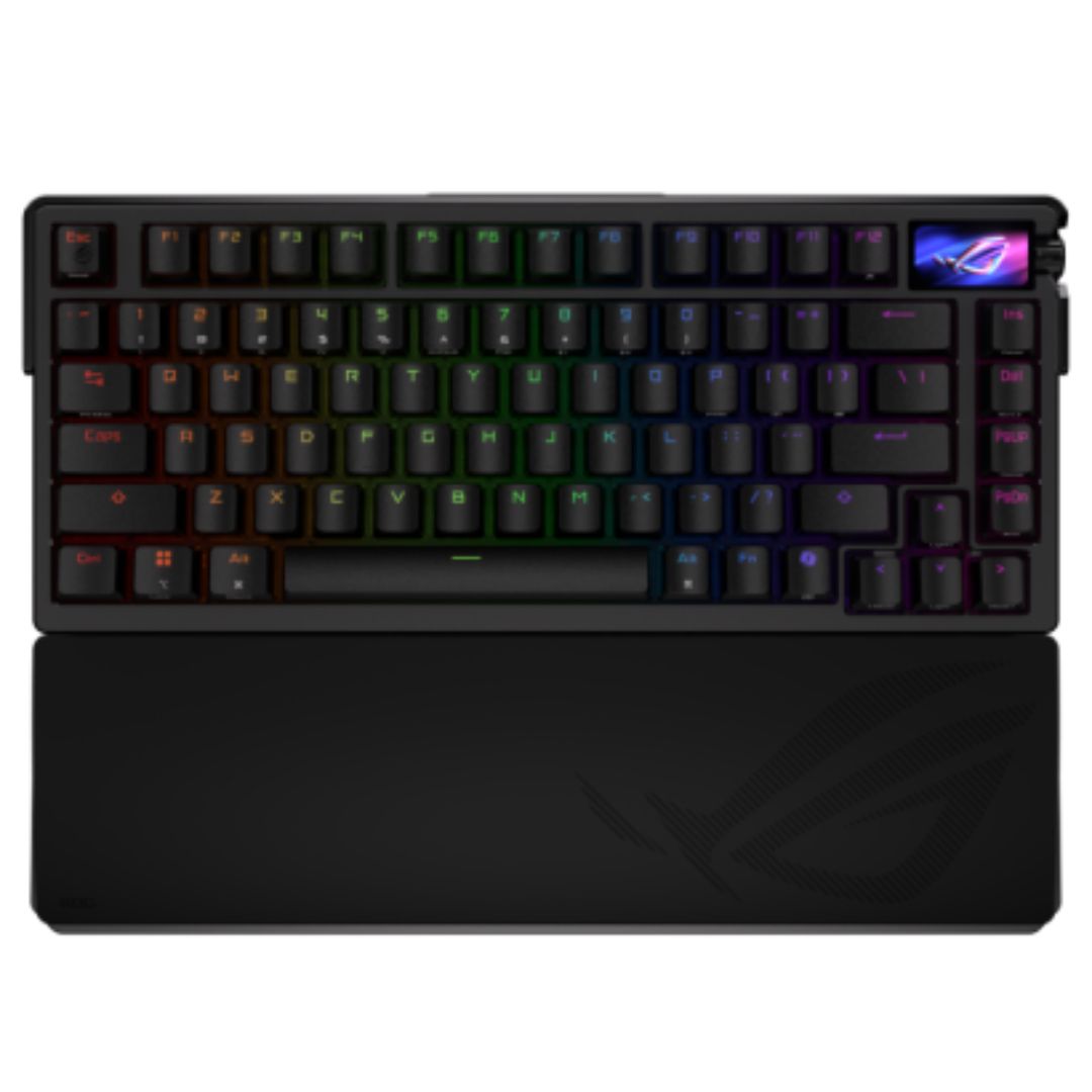 ASUS ROG Azoth Extreme Storm SWITCH, ROG NX Mechanical, Full-Color OLED Touchscreen, 8000Hz with ROG Polling Rate Booster, Bluetooth 5.1/2.4GHz/USB-C - Image 1
