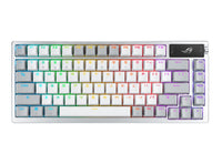 ASUS ROG AZOTH/NXSM/PBT/WHT Gaming Keyboard, OLED Display, NX Storm Switch, 75 Keys, Tri-mode Connection, White, Tactile Bump/Clicky - Image 1