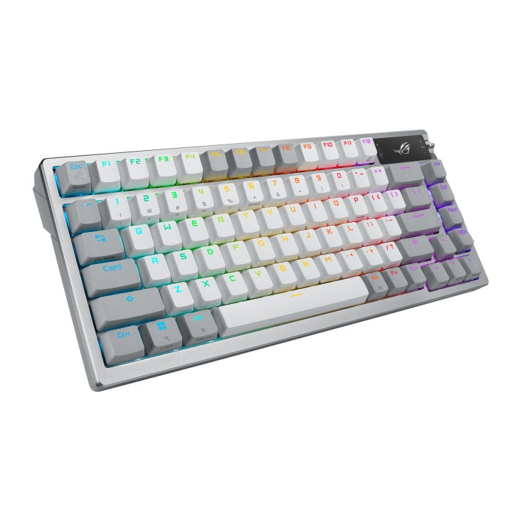 ASUS ROG AZOTH/US/PBT/WHT  (Snow Switch) Gaming Keyboard, OLED Display, NX Snow Switch, 75 Keys, Tri-mode Connection, White, Quiet - Image 2
