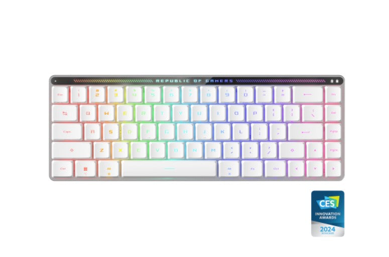 ASUS ROG Falchion RX Red Low Profile Wireless Gaming Keyboard, Tri-mode Connection, ROG Omni Receiver, Intuitive control - Image 1