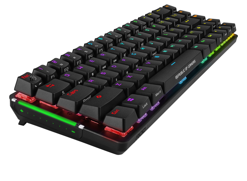 ASUS M601 ROG FALCHION NX Red Switch Compact 65% Wireless Mechanical Gaming Keyboard, 68 Keys, Interactive Touch panel, 450 Hours, ROG NX Switches, RG - Image 2