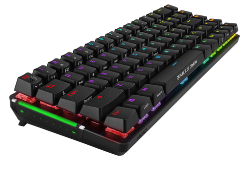 ASUS M601 ROG FALCHION NX Red Switch Compact 65% Wireless Mechanical Gaming Keyboard, 68 Keys, Interactive Touch panel, 450 Hours, ROG NX Switches, RG - Image 2