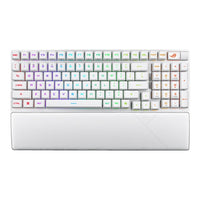 ASUS ROG Strix Scope II 96 RX Wireless Keyboard - White, USB-C / BT 5.1 / 2.4GHz,  RGB Per-Key, NKRO,  8000Hz,  2m Cable, AURA Sync - Image 1