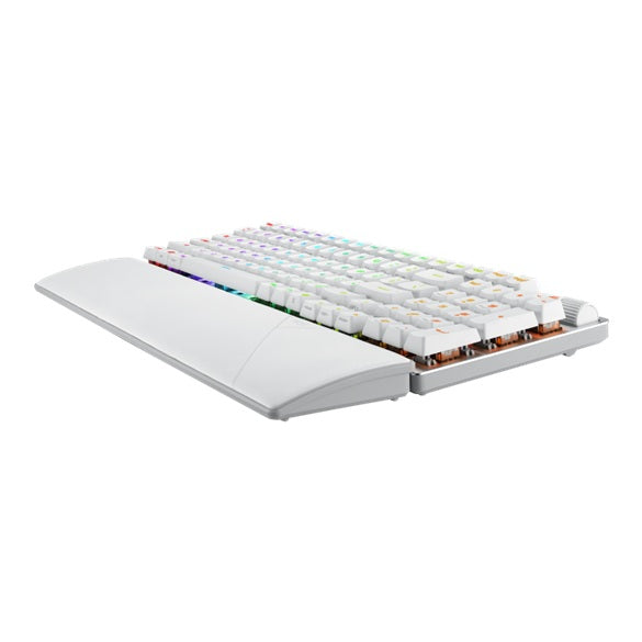 ASUS ROG Strix Scope II 96 RX Wireless Keyboard - White, USB-C / BT 5.1 / 2.4GHz,  RGB Per-Key, NKRO,  8000Hz,  2m Cable, AURA Sync - Image 3
