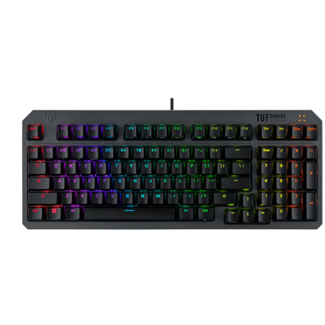 ASUS TUF Gaming K3 Gen II Optical-Mechanical RGB Keyboard, IP57 Waterproof & Dust Resistance, Compact 97-key Layout, Silicone Gasket Mount - Image 1