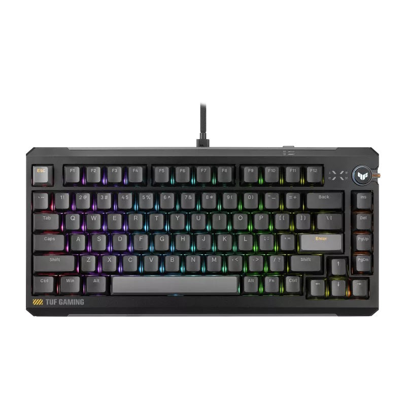 ASUS TUF Gaming K4 Magnetic - Black, magnetic switches, 8000Hz polling, 0.1–3.3mm actuation, RGB, hot-swappable, PBT keycaps, USB-C - Image 5