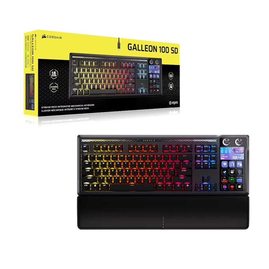 Corsair Galleon 100 SD Stream Deck-Integrated Full-Size Wired Mechanical Gaming Keyboard - Black - Image 5