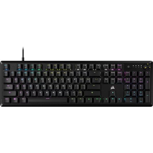 Corsair K70 CORE RGB Mechanical Gaming Keyboard- Black, Full-size, MLX Red switches, NKRO, 1,000Hz, USB wired, iCUE, media controls, PC/Mac compatible