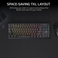 Corsair K70 CORE TKL RGB Mechanical Gaming Keyboard, MLX Red switches, full key rollover, RGB, 1,000Hz, USB wired, iCUE support, PC/Mac/Xbox - Image 3