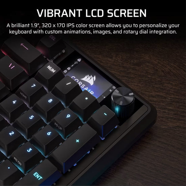 Corsair Vanguard 96 Mechanical Gaming Keyboard, CORSAIR MLX Plasma, 8kHz, NKRO, 8MB, USB3.0, magnetic wrist rest, MLX Plasma switches, wired