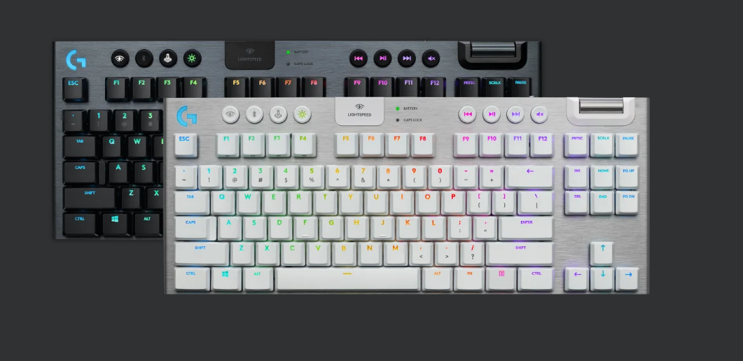 (LS) Logitech G915 TKL Tenkeyless Wireless RGB Gaming Keyboard Tactile White Bluetooth enabled device with Windows 8 or later, macOS X 10.11 or later - Image 1