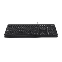 Logitech K120 Wired Keyboard Quiet typing Spill-resistant Durable keys Thin profile Curved space bar Adjustable tilt legs - Image 2