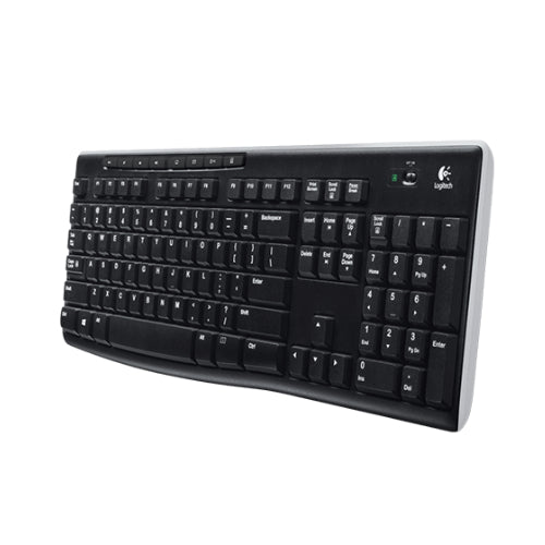 Logitech K270 2.4 GHz Wireless Full Size Keyboard 128-bit AES encryption 24-month battery life Spill resistant Durable UV-coated keys - Image 2