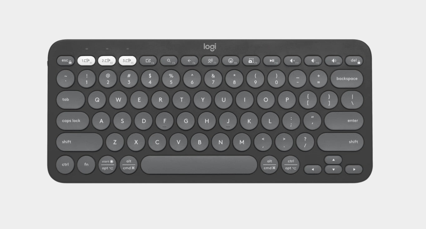 Logitech PEBBLE KEYS 2 K380S Slim, minimalist Bluetooth® Wireless Keyboard with customizable keys (Graphite) - Image 5