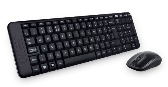 Logitech MK220 Wireless Keyboard & Mouse Combo Much smaller design, same keys 2.4 GHz 128-bit AES encryption Fewer battery hassles - Image 1