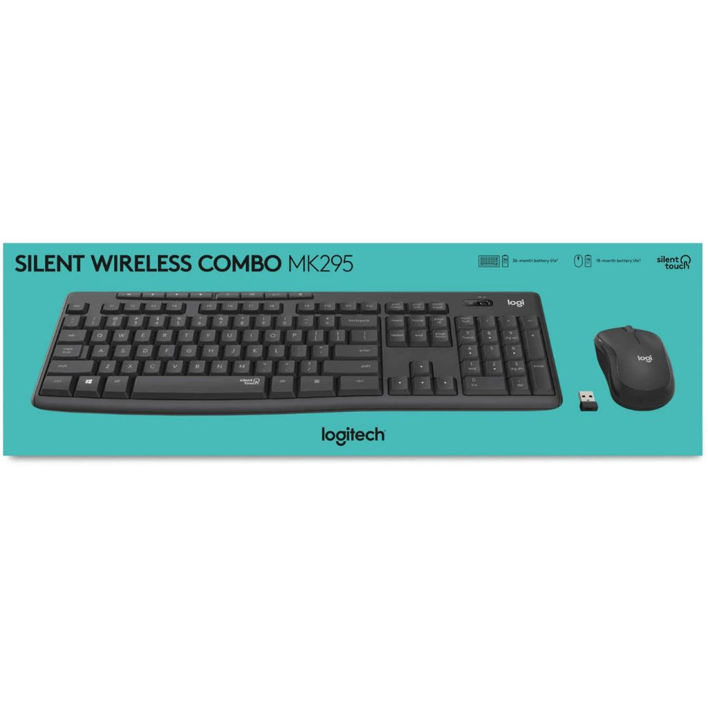Logitech MK295 Wireless SILENT  KEYBOARD AND MOUSE COMBO, 2.4GHZ USB RECEIVER - 1YR WTY - Image 4