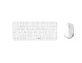 RAPOO X9010M Multi-mode Aluminium Base, Wireless Ultra-slim Combo Set, up to 12 Months Battery, Bluetooth or 2.4Ghz.  Office Business Retail White - Image 1