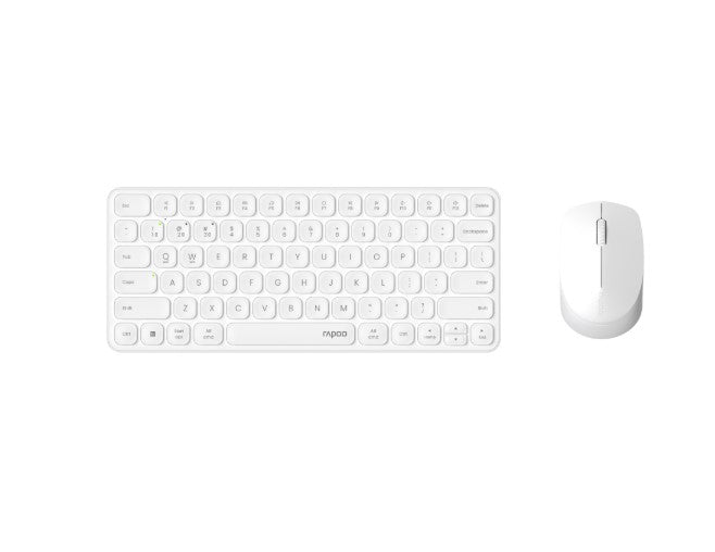 RAPOO X9010M Multi-mode Aluminium Base, Wireless Ultra-slim Combo Set, up to 12 Months Battery, Bluetooth or 2.4Ghz.  Office Business Retail White - Image 2
